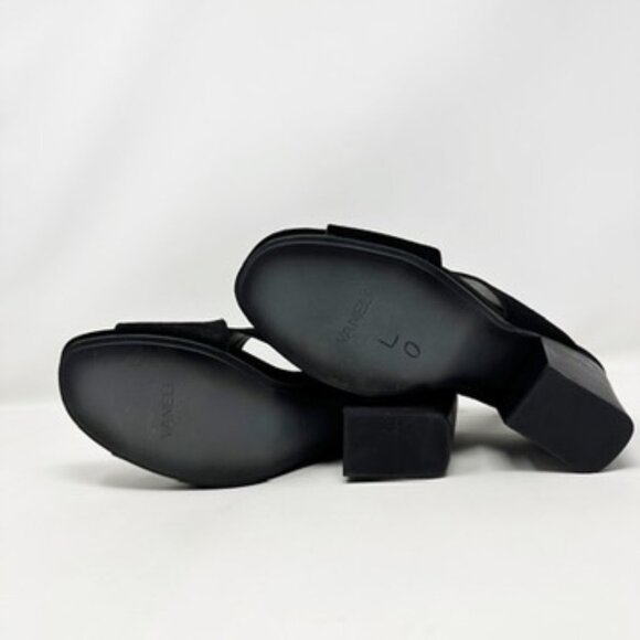 Vaneli Black Suede Cross Over Strap Heeled Sandal - Picture 4 of 4